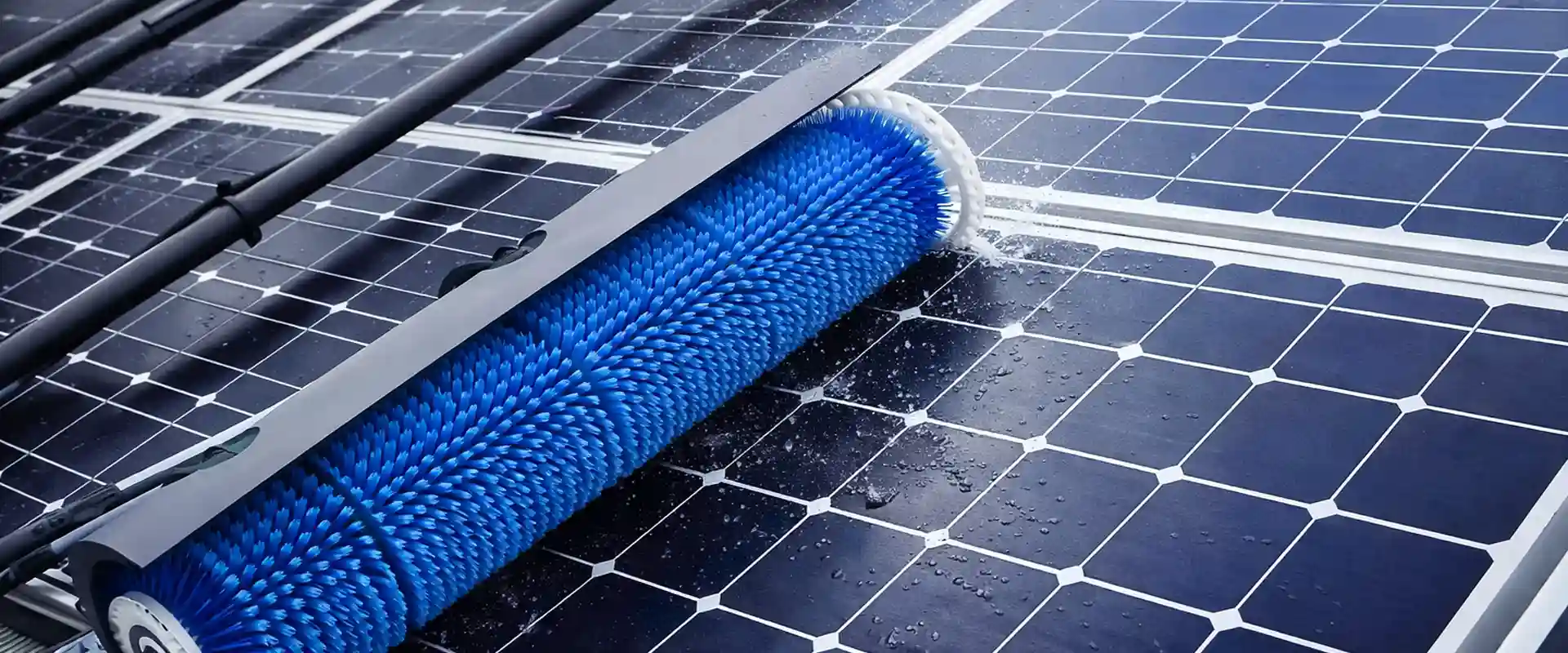 Solar cleaning brush